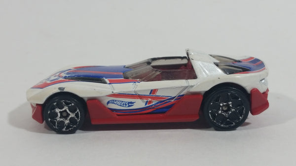 2014 Hot Wheels HW City HW Goal Yur So Fast Ferrari White Red Die Cast Toy Car Vehicle