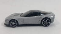 2008 Hot Wheels '09 Corvette ZR1 Metallic Grey Silver Die Cast Toy Car Vehicle