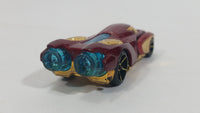 2014 Hot Wheels Marvel Iron Man Movie Film Comic Character Dark Red & Gold Die Cast Toy Car Vehicle