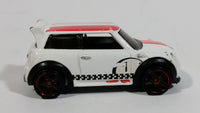 2011 Hot Wheels Mini Cooper S Challenge White Die Cast Toy Car Vehicle