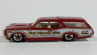 2010 Hot Wheels City Works Custom '66 GTO Wagon Fire Department Dark Red and White Die Cast Toy Car Vehicle