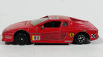 Vintage Yatming Road Tough Ferrari Testarossa Super Star 11 Red Die Cast Toy Car Vehicle