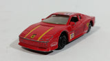 Vintage Yatming Road Tough Ferrari Testarossa Super Star 11 Red Die Cast Toy Car Vehicle