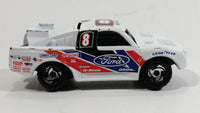 1998 Hot Wheels Bad Mudder Ford Racing Truck White Die Cast Toy Car Vehicle