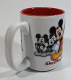 Authentic Original Disney Parks Walt Disney World Mickey Mouse 3D White and Red Ceramic Coffee Mug - Cartoon Character Collectible