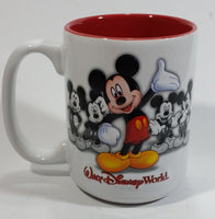 Authentic Original Disney Parks Walt Disney World Mickey Mouse 3D White and Red Ceramic Coffee Mug - Cartoon Character Collectible