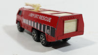 Vintage 1980s Corgi Juniors Chubb Fire Truck Airport Rescue 6 Red Die Cast Toy Car Firefighting Vehicle