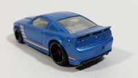 2009 Hot Wheels Mustang 45th Custom '07 Ford Mustang Blue Die Cast Toy Muscle Car Vehicle