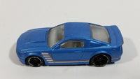 2009 Hot Wheels Mustang 45th Custom '07 Ford Mustang Blue Die Cast Toy Muscle Car Vehicle