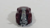 2010 Hot Wheels Volkswagen Beetle (Tooned) Metalflake Dark Red Die Cast Toy Car Vehicle