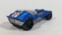 2010 Hot Wheels Track Stars Dieselboy Satin Blue Die Cast Toy Race Car Vehicle