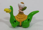 1991 Denny's Restaurants Hanna Barbera The Flintstones Bamm Bamm Riding Green Dinosaur Pullback Friction Motorized Toy Car Vehicle TV Show Cartoon Collectible