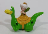 1991 Denny's Restaurants Hanna Barbera The Flintstones Bamm Bamm Riding Green Dinosaur Pullback Friction Motorized Toy Car Vehicle TV Show Cartoon Collectible