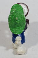 Vintage United Features Peanuts Snoopy Detective Sleuth Holding A Magnifying Glass PVC Toy Figure Made in Hong Kong