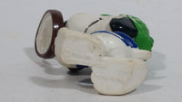 Vintage United Features Peanuts Snoopy Detective Sleuth Holding A Magnifying Glass PVC Toy Figure Made in Hong Kong