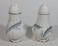 Paragon 'Bridal Leaf' Pattern Blue and White Fine Bone China Salt and Pepper Shakers Set