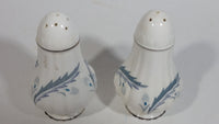 Paragon 'Bridal Leaf' Pattern Blue and White Fine Bone China Salt and Pepper Shakers Set