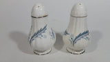 Paragon 'Bridal Leaf' Pattern Blue and White Fine Bone China Salt and Pepper Shakers Set