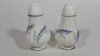 Paragon 'Bridal Leaf' Pattern Blue and White Fine Bone China Salt and Pepper Shakers Set