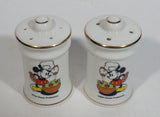 Vintage Walt Disney Productions Mickey Mouse Cooking Themed Fine China Salt and Pepper Shaker Set - Cartoon Collectible