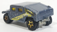 2007 Hot Wheels Temblor Getaway Humvee General Corp Metalflake Blue Grey Die Cast Toy Car Vehicle