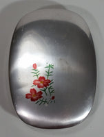 Japanese Yakyu Brand Aluminum Works Container with Pink Floral Pattern Container