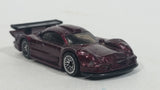 2002 Hot Wheels Mercedes CLK-LM Burgundy Dark Purple Die Cast Toy Car Vehicle