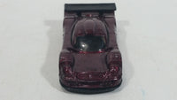 2002 Hot Wheels Mercedes CLK-LM Burgundy Dark Purple Die Cast Toy Car Vehicle