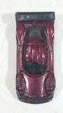 2002 Hot Wheels Mercedes CLK-LM Burgundy Dark Purple Die Cast Toy Car Vehicle