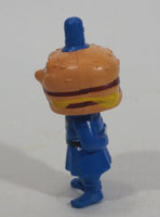 Vintage 1985 McDonald's Officer Big Mac PVC Toy Police Cop Figure with Burger Head - 2 3/4" Tall