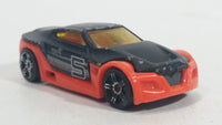 HTF 2005 Hot Wheels First Editions Symbolic Black and Dark Orange Die Cast Toy Car Vehicle