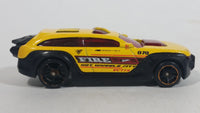 2014 Hot Wheels City Rescue HW Pursuit Yellow Die Cast Fire Rescue Toy Car Vehicle