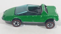 Vintage 1973 Hot Wheels Sand Witch Rare Enamel Dark Green Red Lines Die Cast Toy Car Vehicle Opening Rear Engine Cover - 1969 Hong Kong