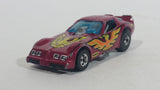 Vintage 1982 Hot Wheels Firebird Funny Car Pennzoil Dark Red Magenta Die Cast Toy Car Vehicle with Lifting Body