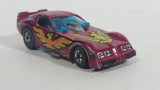 Vintage 1982 Hot Wheels Firebird Funny Car Pennzoil Dark Red Magenta Die Cast Toy Car Vehicle with Lifting Body