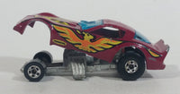 Vintage 1982 Hot Wheels Firebird Funny Car Pennzoil Dark Red Magenta Die Cast Toy Car Vehicle with Lifting Body