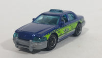 2016 Matchbox City 2006 Ford Crown Victoria LAX Taxi Blue Die Cast Toy Car Vehicle - Los Angeles Airport Taxi