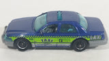 2016 Matchbox City 2006 Ford Crown Victoria LAX Taxi Blue Die Cast Toy Car Vehicle - Los Angeles Airport Taxi