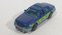 2016 Matchbox City 2006 Ford Crown Victoria LAX Taxi Blue Die Cast Toy Car Vehicle - Los Angeles Airport Taxi