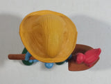 2011 Peyo "Farmer" Smurf Holding Shovel with Bird PVC Toy Figure McDonald's Happy Meal