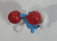 2011 Peyo "Hefty" Weight Lifting Body Builder PVC Toy Figure McDonald's Happy Meal