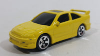 2001 Hot Wheels Honda Civic Yellow Die Cast Toy Car Vehicle McDonald's Happy Meal