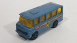 Vintage Corgi Juniors Mercedes-Benz School Bus Light Blue Die Cast Toy Car Vehicle