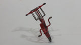 Vintage Handmade Miniature Bicycle with Basket Tin Metal Art Collectible