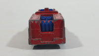 1982 Hot Wheels Flying Colors Rescue Ranger Red Fire Truck Die Cast Toy Car Vehicle - BW - Blue Lights - Treasure Valley Antiques & Collectibles