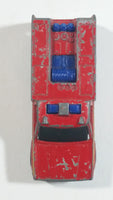 1982 Hot Wheels Flying Colors Rescue Ranger Red Fire Truck Die Cast Toy Car Vehicle - BW - Blue Lights - Treasure Valley Antiques & Collectibles