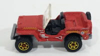 2013 Matchbox MBX Explorers Jeep Willys Rust Red Die Cast Toy Car Vehicle