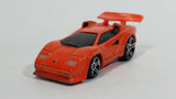 2004 Hot Wheels First Editions Tooned Lamborghini Countach Orange Die Cast Toy Exotic Super Car Vehicle