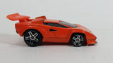 2004 Hot Wheels First Editions Tooned Lamborghini Countach Orange Die Cast Toy Exotic Super Car Vehicle