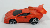 2004 Hot Wheels First Editions Tooned Lamborghini Countach Orange Die Cast Toy Exotic Super Car Vehicle